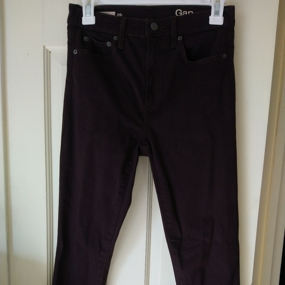 Gap True Skinny High Rise Jeans in Eggplant